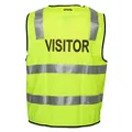 Prime Mover unisex Visitor Day Night Safety Vest with Tape, Yellow, 5X-Large