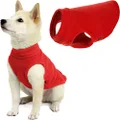 Gooby Stretch Fleece Vest Dog Sweater - Red, Medium - Warm Pullover Fleece Dog Jacket - Winter Dog Clothes for Small Dogs Boy or Girl - Dog Sweaters for Small Dogs to Dog Sweaters for Large Dogs