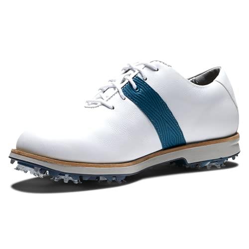 FootJoy Women's Premiere Series Golf Shoe, White/Blue, 6.5