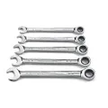 GEARWRENCH 12 Point Ratcheting Combination SAE Wrench Set 5-Pieces, Silver