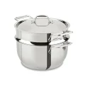 All-Clad E414S564 Stainless Steel Steamer Cookware, 5-Quart, Silver