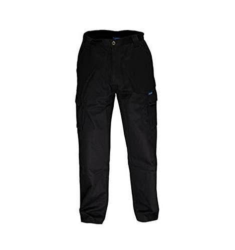 Prime Mover mens Lightweight Cargo Pants, Black, Size 137S