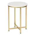 Cooper & Co. Homewares Marble Ali Side Table, Gold