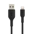 Belkin CAA001bt3MBK Belkin Lightning Cable (Boost Charge Lightning to USB Cable for iPhone, iPad, AirPods) MFi-Certified iPhone Charging Cable (Black, 3M), Black