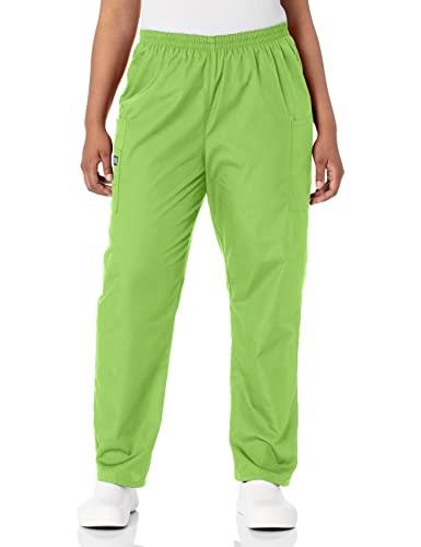 Cherokee Scrub Pants for Women Workwear Originals Pull-On Elastic Waist 4200, Lime Green, Large