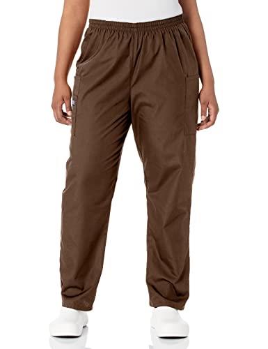 Cherokee Scrub Pants for Women Workwear Originals Pull-On Elastic Waist 4200, Chocolate, X-Small