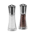 Cole & Mason Salt & Pepper Mill Grinders Gift Set, Adjustable, Comes Filled | Style, Clear/Black