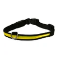 Rosewood Premium Flashing Dog Collar, Yellow, Medium