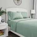 Sheets for Queen Size Bed - 4-Piece Wrinkle Resistant Brushed Microfiber Sheet Set - 2 Pillowcases, Flat, and Fitted Sheets by Lavish Home (Sage)