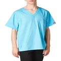 Dickies Men's Signature V-neck Scrubs Shirt, Turquoise, X-Small