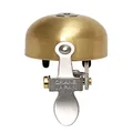 Crane Bike Bell, Scotch Brite Brass E-Ne Bicycle Bell, Made in Japan for Road Bikes or Mountain Bikes, Fits All Handle Bar Sizes & Types