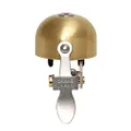 Crane Bike Bell, Scotch Brite Brass E-Ne Bicycle Bell, Made in Japan for Road Bikes or Mountain Bikes, Fits All Handle Bar Sizes & Types