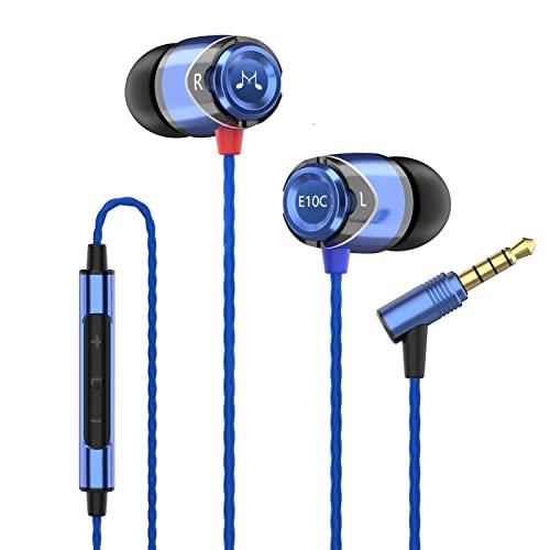 SoundMAGIC E10C Noise Isolating In-Ear Headphones with Microphone and Remote For All Smartphones (Apple Android Windows Samsung HTC etc) (Blue)