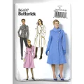 Butterick B6497 Misses' Petite Jacket and Coats with Asymmetrical Front and Collar Variations Sewing Pattern - Size 42-44-46-48-50