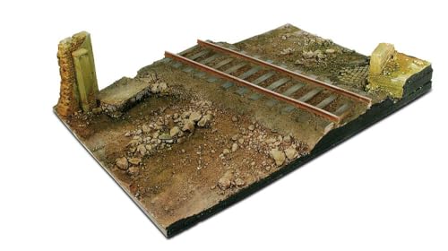 Vallejo SC104 Scenics 31x21 Country Road Cross with Railway Section Diorama Base