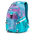 High Sierra unisex adult Loop Backpack, School, Travel, Or Work Bookbag With Tablet Sleeve Backpack, Sequin Facets/Bluebird/White, One Size US