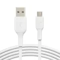 Belkin BoostCharge CAB005bt1MWH Micro-USB to USB-A Type Cable, White, 1 Meter Length