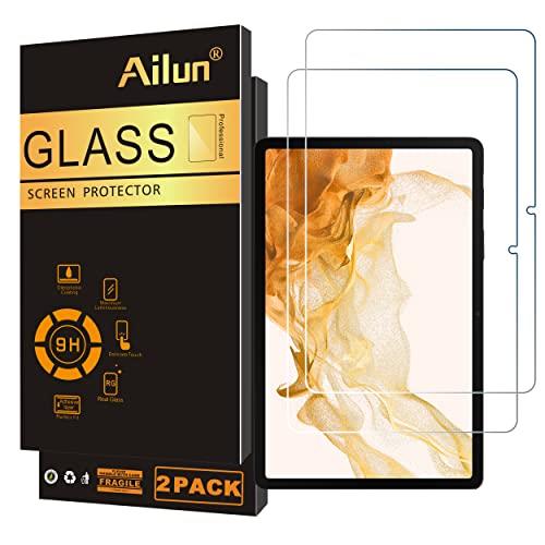 Ailun Screen Protector For Galaxy Tab S7 12.4Inch 2Pack Tempered Glass 9H Hardness 2.5D Edge Ultra Clear Anti Scratch Case Friendly