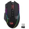 Redragon M991 Wireless Gaming Mouse, 19000 DPI Wired/Wireless Gamer Mouse with Professional Sensor, Durable Power Capacity, Customizable Macro and RGB Backlight for PC/Mac/Laptop