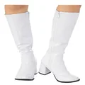 Rubie's Women's Costume GoGo Boots, White, 10