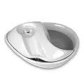 Pioneer Pet Raindrop Ceramic Drinking Fountain for Pets, White