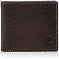 Timberland Mens Wellington Leather Rfid Bifold Commuter Security Wallet, brown, One size
