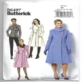 Butterick B6497 Misses' Petite Jacket and Coats with Asymmetrical Front and Collar Variations Sewing Pattern - Size 34-36-38-40-42