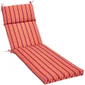 Amazon Basics Outdoor Lounger Patio Cushion - Red Stripe
