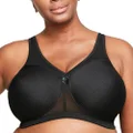 Glamorise Women's Intimate Apparel Women Figure MagicLift Active Wirefree Support #1005 Full Coverage Bra, Black, 50F US