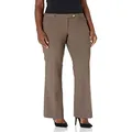 Calvin Klein Women's Modern Fit Lux Pant with Belt, Heather Taupe, 12