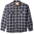 Wrangler Authentics Men's Long Sleeve Sherpa Lined Shirt Jacket, Mood Indigo, Medium