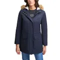 Levi's Women's Sherpa Lined Mid-Length Performance Parka Jacket (Standard and Plus), Navy, Medium