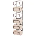 mDesign Steel Towel Holder for Bathroom Wall - Wall Mounted Organizer for Rolled Towels and Bath Robes - Six Level Wall Mount Towel Storage Rack - Bathroom Towel Organizer - Hyde Collection - Bronze