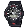 G-SHOCK GA700-1A Mens Black/Red Analog/Digital Watch with Black Band