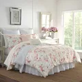 Laura Ashley - Queen Comforter Set, Luxury Bedding with Matching Shams, Stylish Home Decor for All Seasons (Wisteria Pink, Queen)