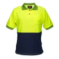 PRIME MOVER unisex Polo, Yellow/Navy, 3X-Large