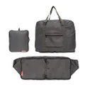 Koele Ko-Boston Foldable Nylon Travel Duffle Shopper Bag, Khaki