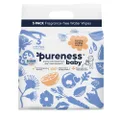 Pureness Baby Biodegradable Plastic Free Sensitive and Newborn Skin Mega Value Wipes, 64 Count, Pack of 3