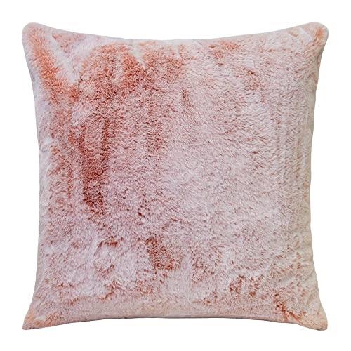 J.Elliot Archie Faux Fur Cushion, 50 cm Length x 50 cm Width, Soft Pink