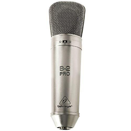 Behringer B-2PRO Large Dual-Diaphragm Studio Condenser Microphone, Silver