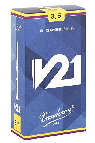 Vandoren CR8035 V21 Bb Flat Clarinet Reeds Box of 10, Strength 3.5