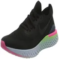 Nike Epic React Flyknit Women's Running Shoe, Black Black Sapphire Lime Blas 003, 9.5 US