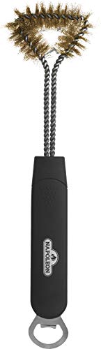 Napoleon Three Sided Bottle Opener Grill Brush, Black