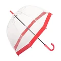 Clifton PVC Birdcage With Colour Trim, Clear Dome With Red Border