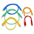 Hosa CMM-500Y-MIX 3.5 mm TS with 3.5 mm TSF Pigtail to 3.5 mm TS Hopscotch Patch Cables 5 Pieces Set