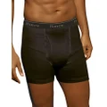 Hanes Men's 5-Pack Ultimate FreshIQ Boxer with ComfortFlex Waistband Brief,Black/Grey,Small