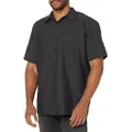 Red Kap Men's Size Industrial Work Shirt, Regular Fit, Short Sleeve, Black, Large/Tall