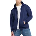 Hanes Men's Full Zip EcoSmart Fleece Hoodie, Navy, Small