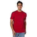NAUTICA Men's Solid Crew Neck Short-Sleeve Pocket T-Shirt T Shirt, Nautica Red, Large US