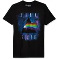 Liquid Blue Men's Plus Size Pink Floyd Dark Side Space Short Sleeve T-Shirt, Black, 6X-Large